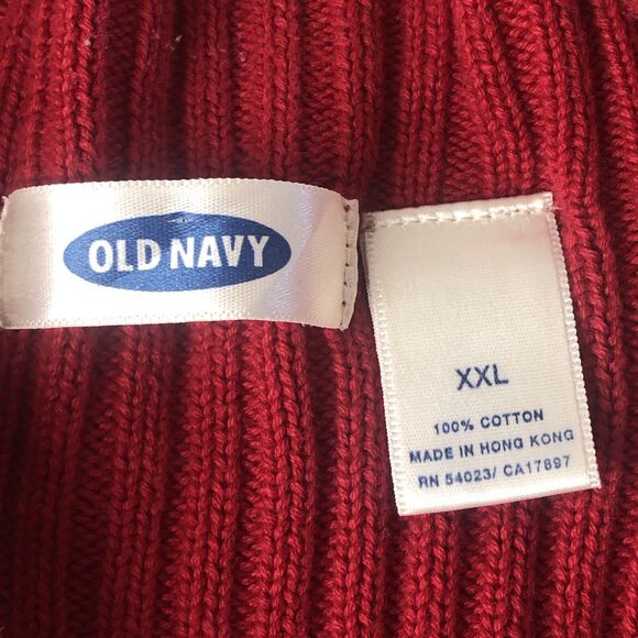 Old Navy Red Ribbed Zip Up Sweater XXL - Picture 5 of 8